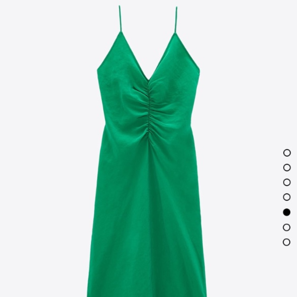 ZARA Long Ruched Dress in size S